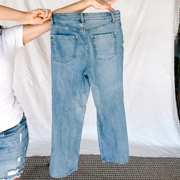 Wild Fable distressed high rise, straight + cropped jeans.
Size 8. - Picture 2 of 3